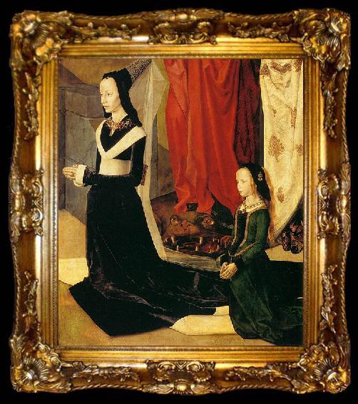 framed  Hugo van der Goes Sts Margaret and Mary Magdalene with Maria Portinari, ta009-2
